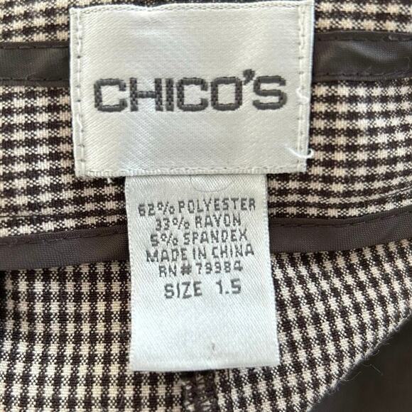 Chicos Women Crop Wide Leg Pants Academia Preppy Office Career Brown Size 10 - Picture 4 of 7